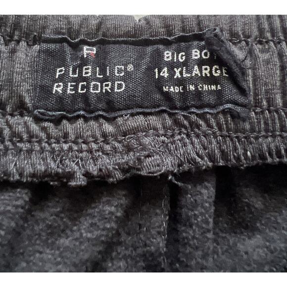 Public Rec Jogger Pants Big Boy 14 XL Gray Elastic Waist Zip Pockets Casual Walk - Picture 3 of 11